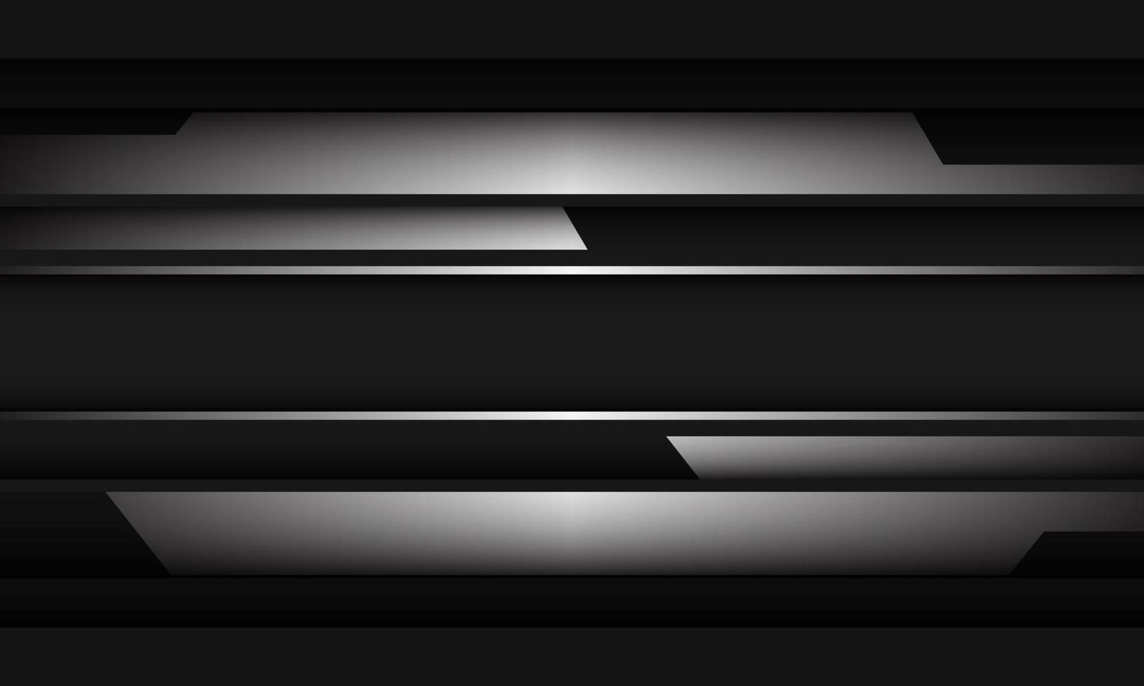 abstrakte silberne Linie cyber geometrisch auf grauem Design moderne Technologie futuristischer Hintergrundvektor vektor