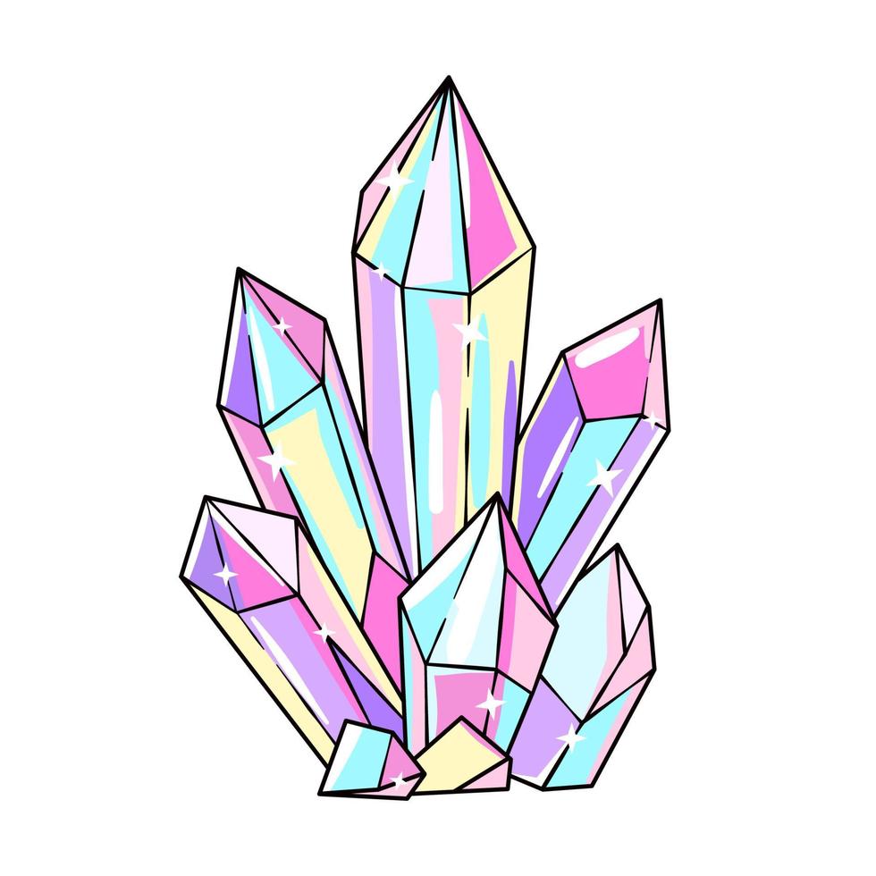 diamanter, kristaller vektorritning vektor