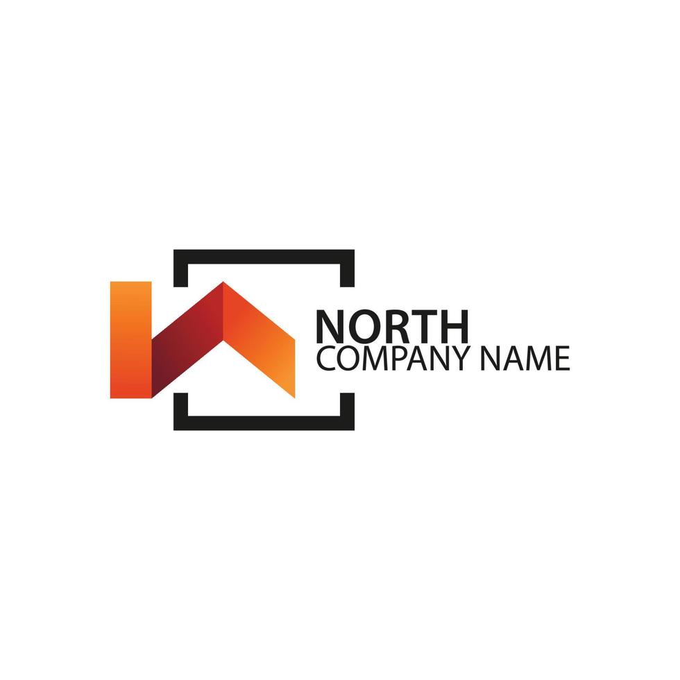 abstrakt initial monogram n eller norr logotyp designmall vektor. vektor