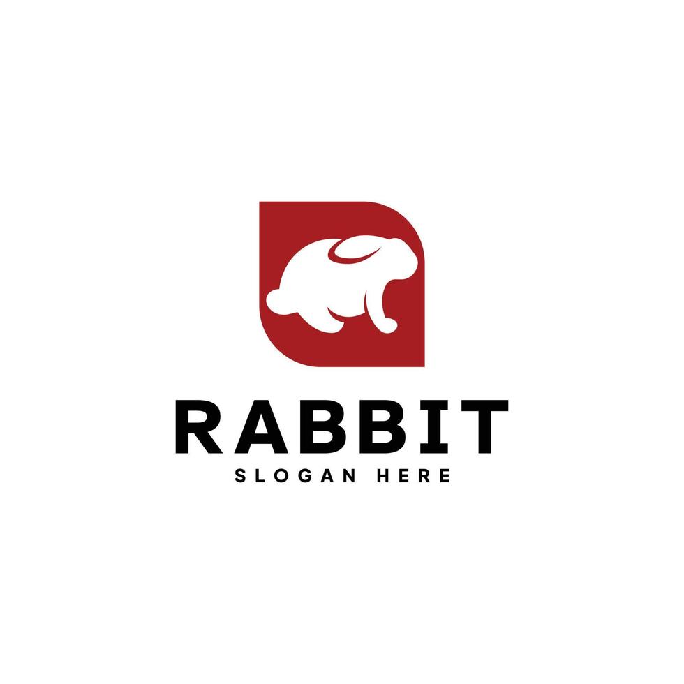 varumärke kanin logotyp ikon vektor