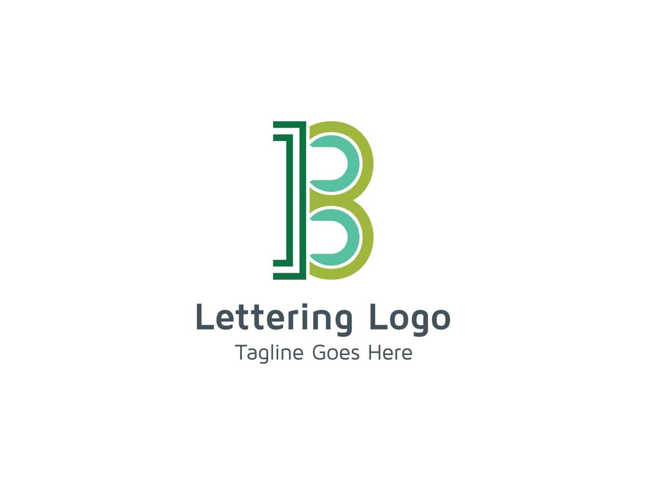 kreativa bokstaven b logotyp koncept design pro vektor mall