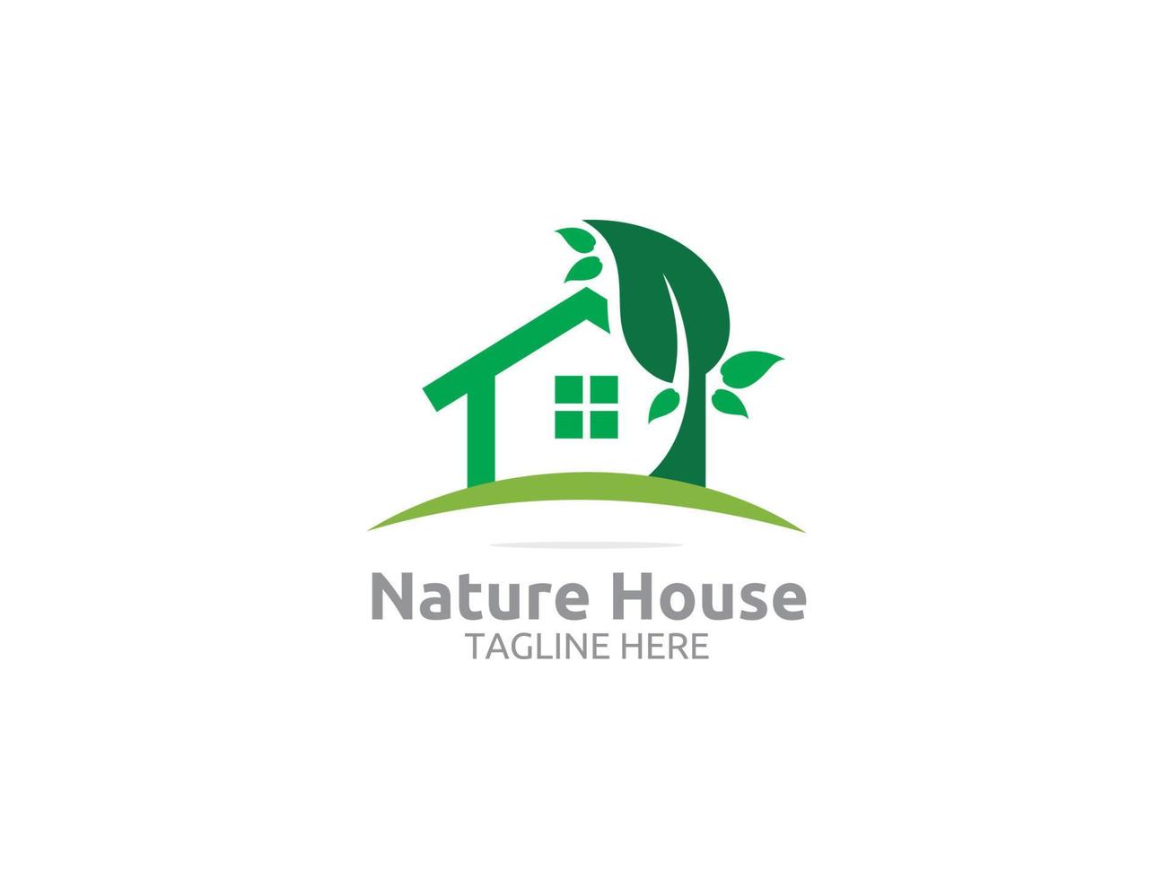 naturliga gröna trädgårdsblad logotyp mall gratis vektor