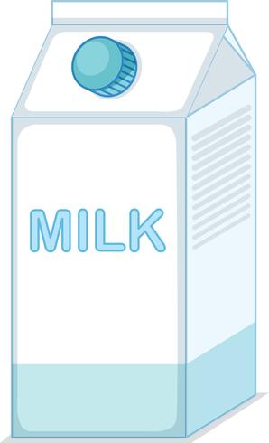 Isolerad låda med mjölk vektor
