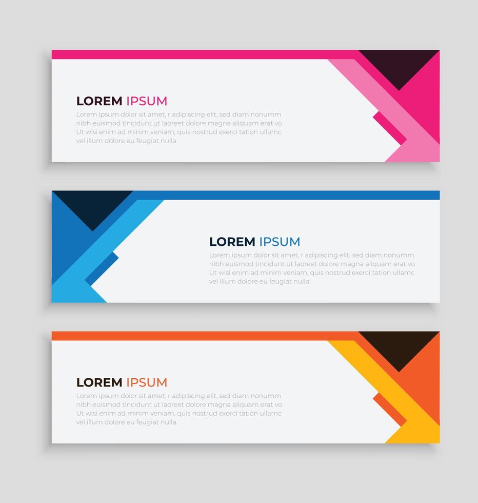 modern, geometrisk design banner web mall elements.vector abstrakt, reklam banner bakgrund, kreativ webb banner. vektor