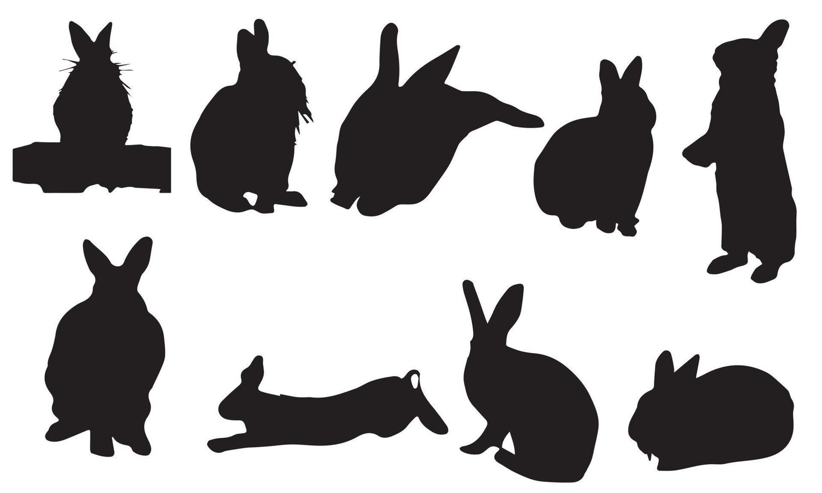 kanin vektor illustration design svart och vit samling