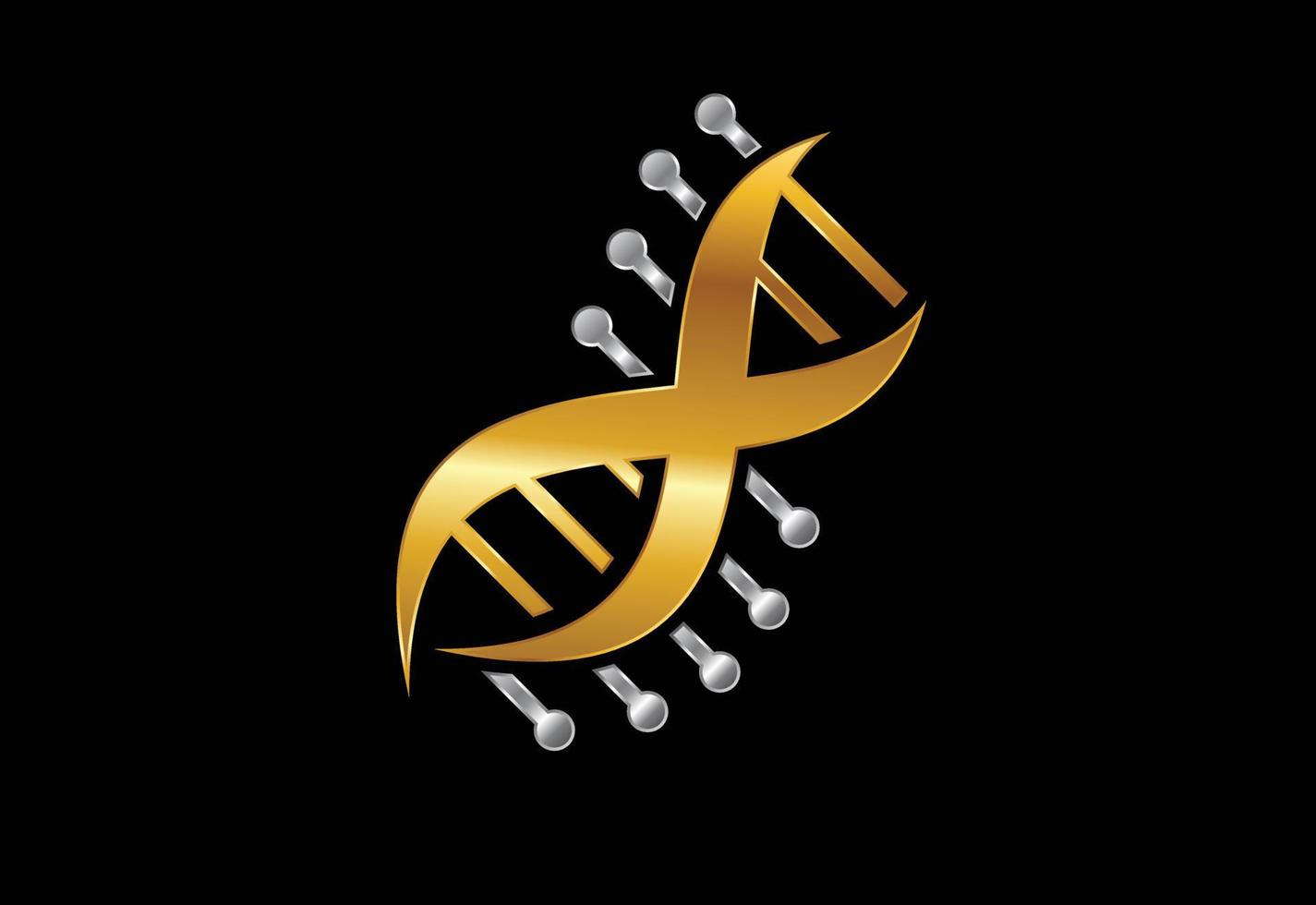 dna vektor logotyp formgivningsmall. genetik vektor design