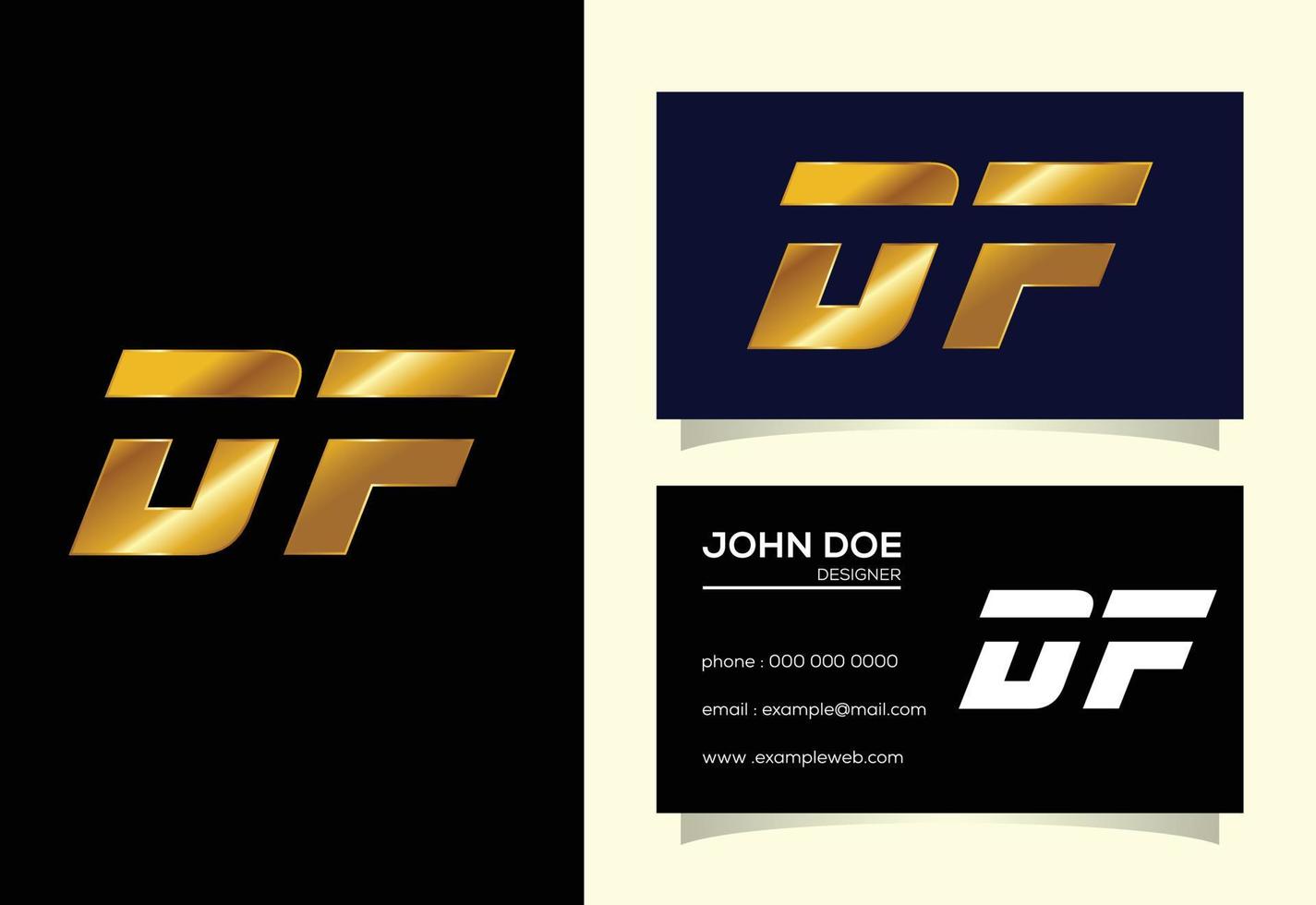 första bokstaven df logotyp design vektor. grafisk alfabetsymbol för företagets företagsidentitet vektor