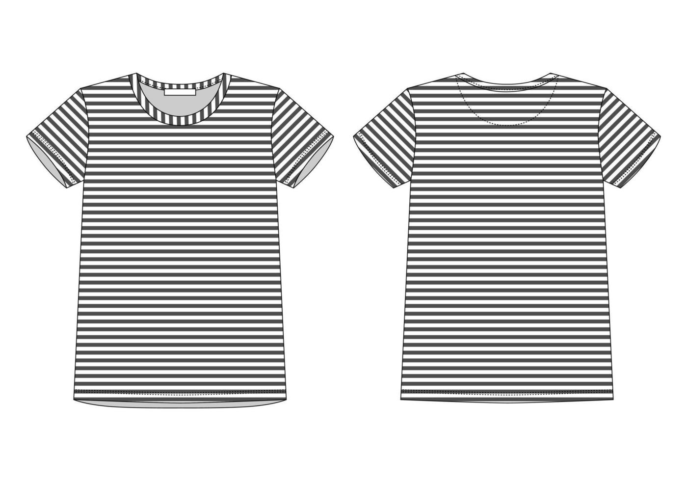 technisches skizzen-frauen-t-shirt in den blauen farben. Designvorlage für Unisex-Unterwäsche. vektor