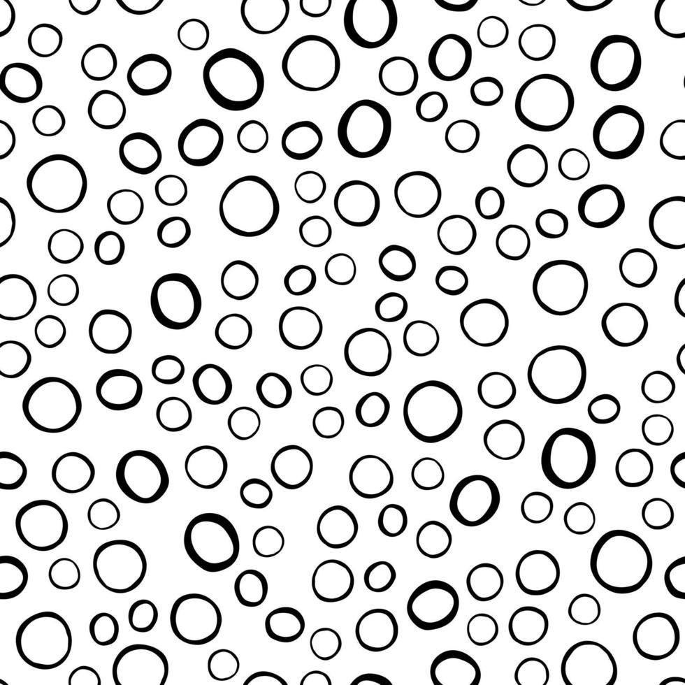 abstrakt monokrom sömlösa mönster med cirkel runda former element vektor