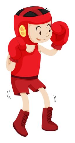Boxer i rött hörn vektor