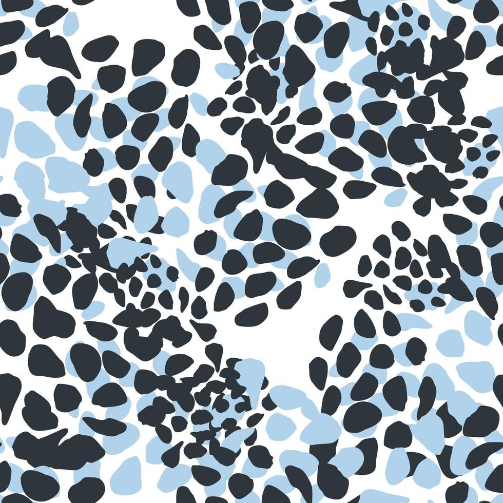 abstrakt leopardskinn eamless mönster på vit bakgrund djur päls tapeter. vektor