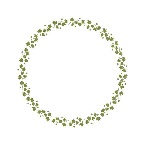 Nahtlose Muster-Kränze mit grünem Urlaubfrühling. Blumenfeldhintergrund. vektor