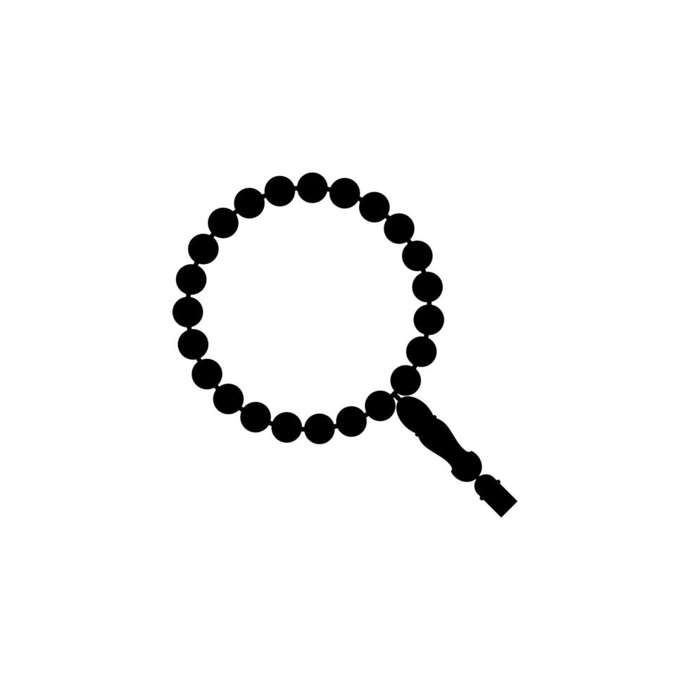 Gebetsperlen-Symbol isoliert auf weißem Hintergrund. Vektor-Illustration. Folge10 vektor