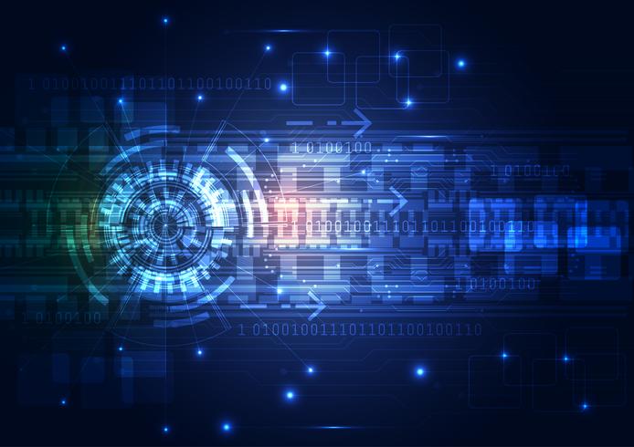 Digital teknik Circuit Abstrakt bakgrund Vector Illustration