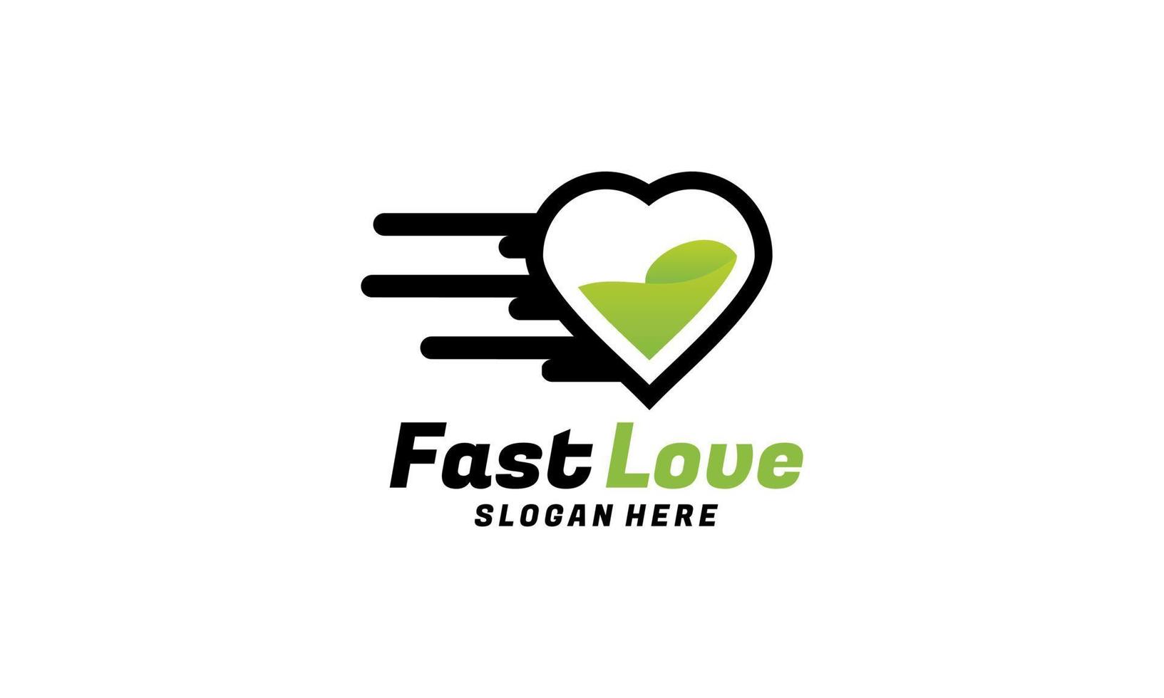 Stock Vektor schnelle Liebe digitale elektronische Transaktion Logo Symbol Symbol