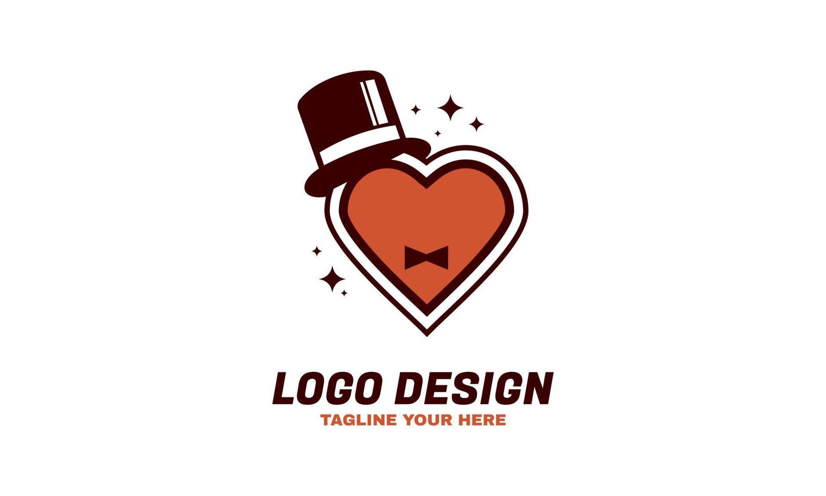 lager illustration magisk kärlek logotyp mall design vektor
