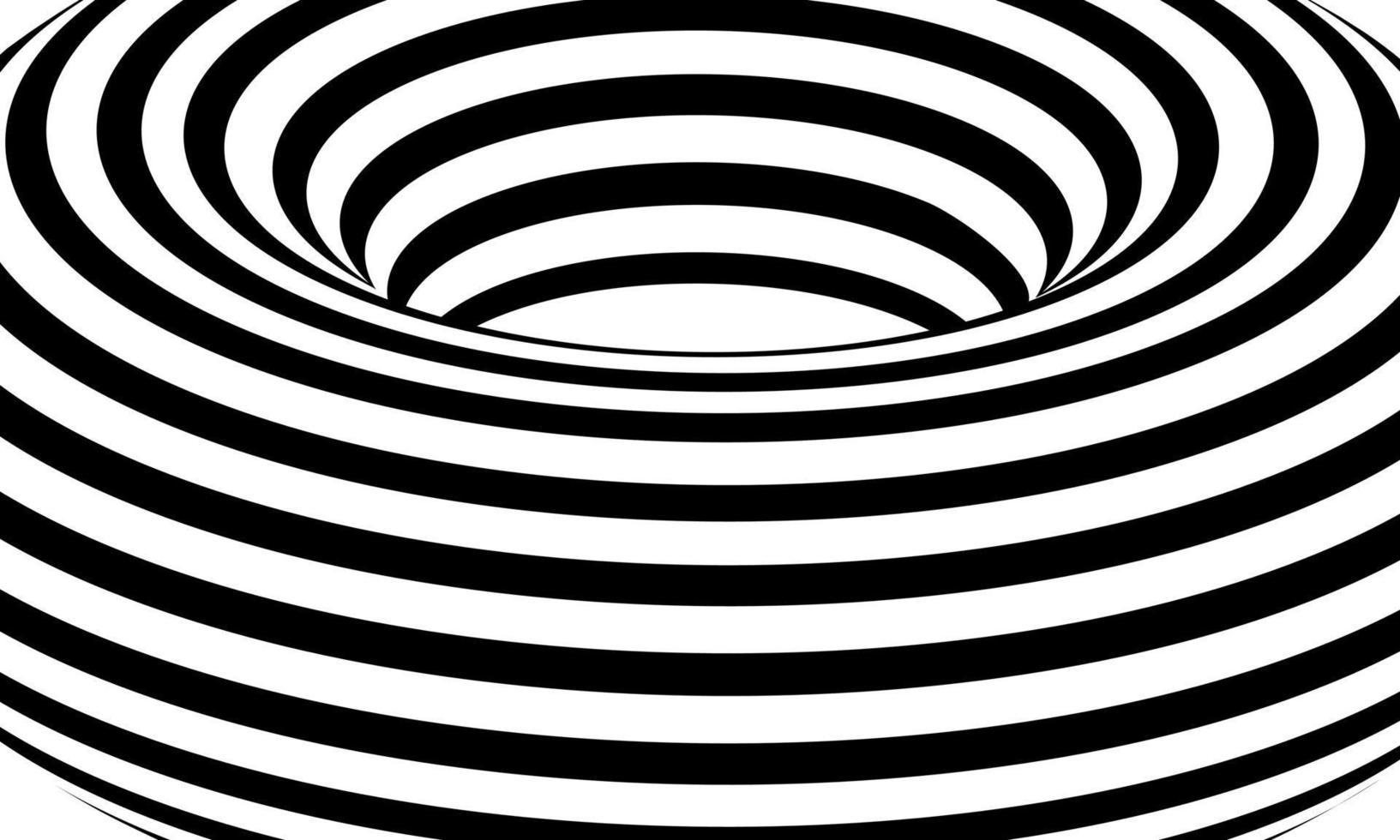 Stock Vektor Muster aus schwarzen und weißen Linien optische Täuschung Vektor Illustration Hintergrund