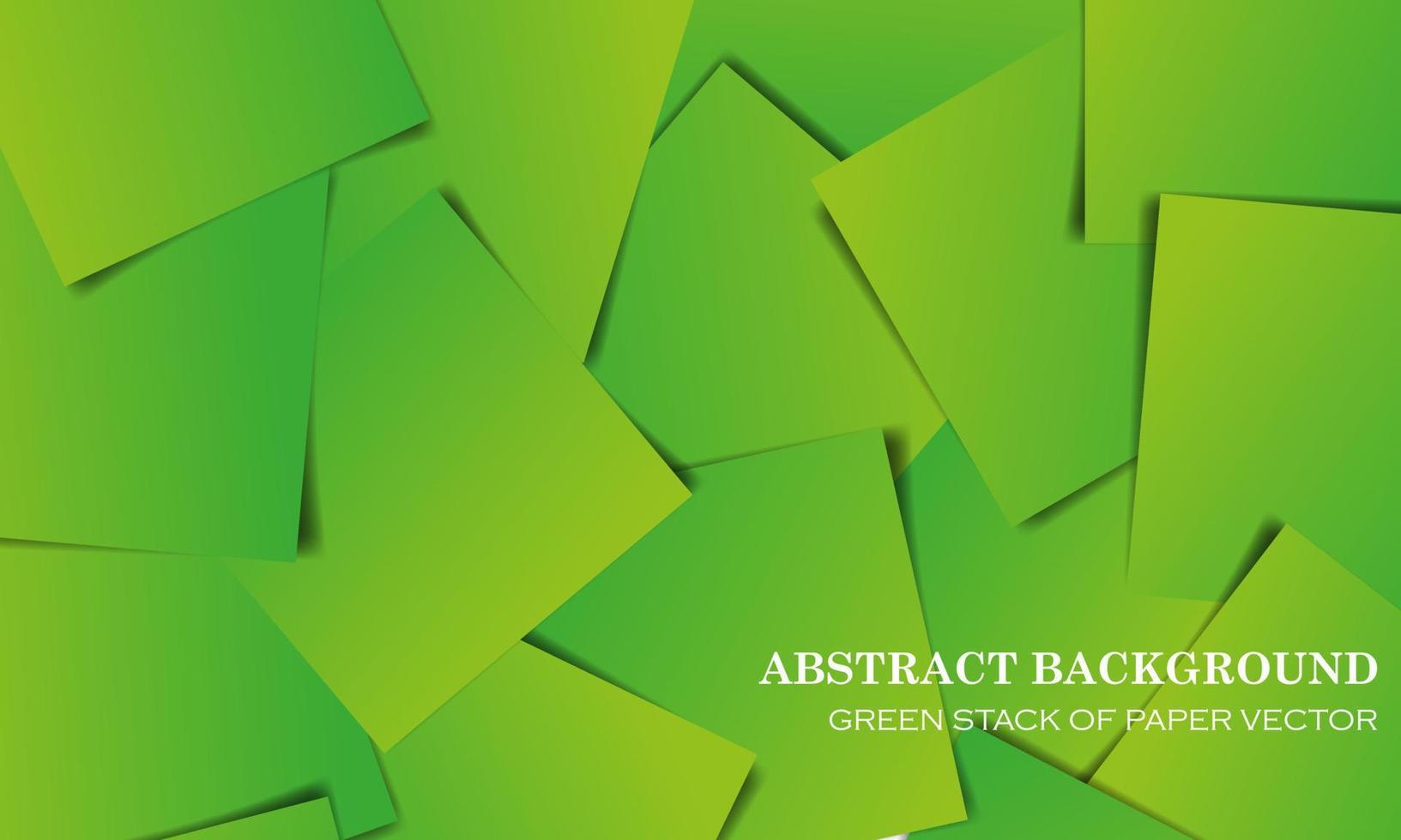 grüner Stapel Papier abstrakter Hintergrund vektor