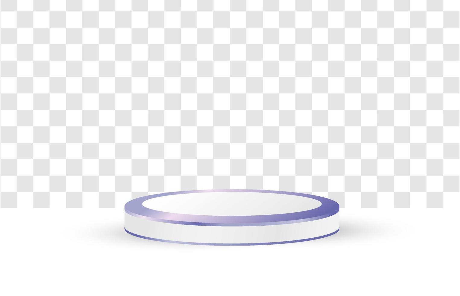3D-Podium-Vektordesign auf transparentem weißem Hintergrund. lila podium textur geometrische kreisform. für Produktpräsentationen und Werbemodelle. moderne Vorlagen vektor