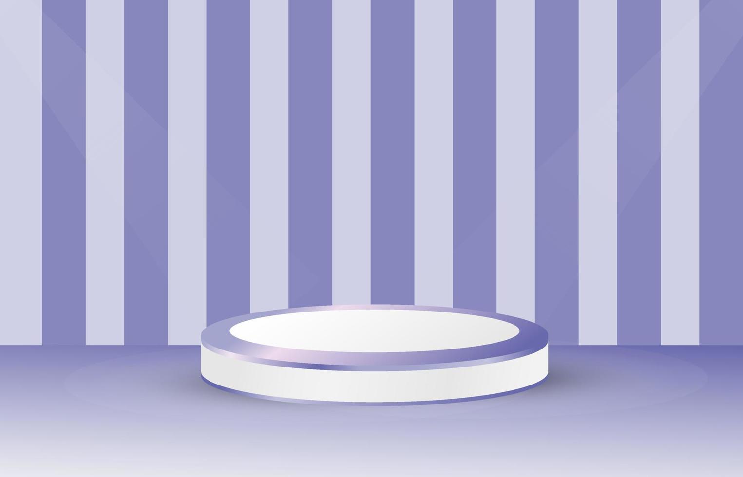 3D-Podium-Vektordesign auf violettem Hintergrund. lila podium textur geometrische kreisform. für Produktpräsentationen und Werbemodelle. moderne Vorlagen vektor