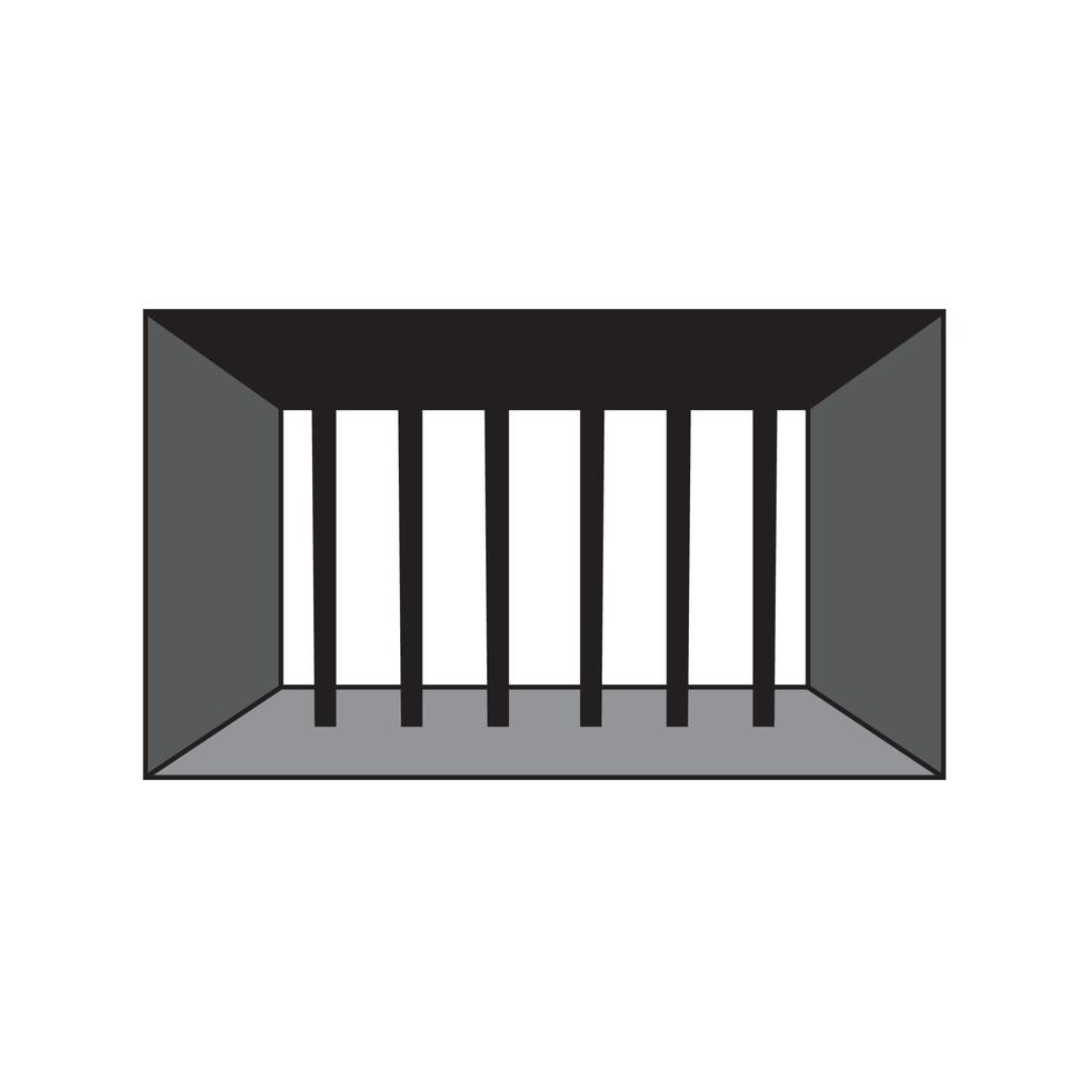 iron of jail eller fängelse logotyp ikon vektor illustration design