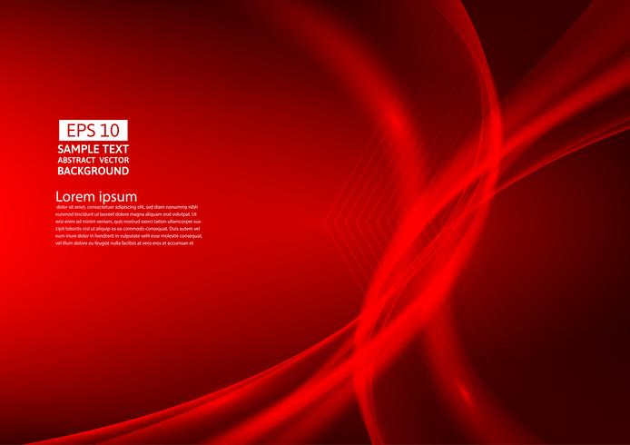 Rote Farbe bewegt abstraktes Hintergrunddesign wellenartig. Vektor-Illustration vektor