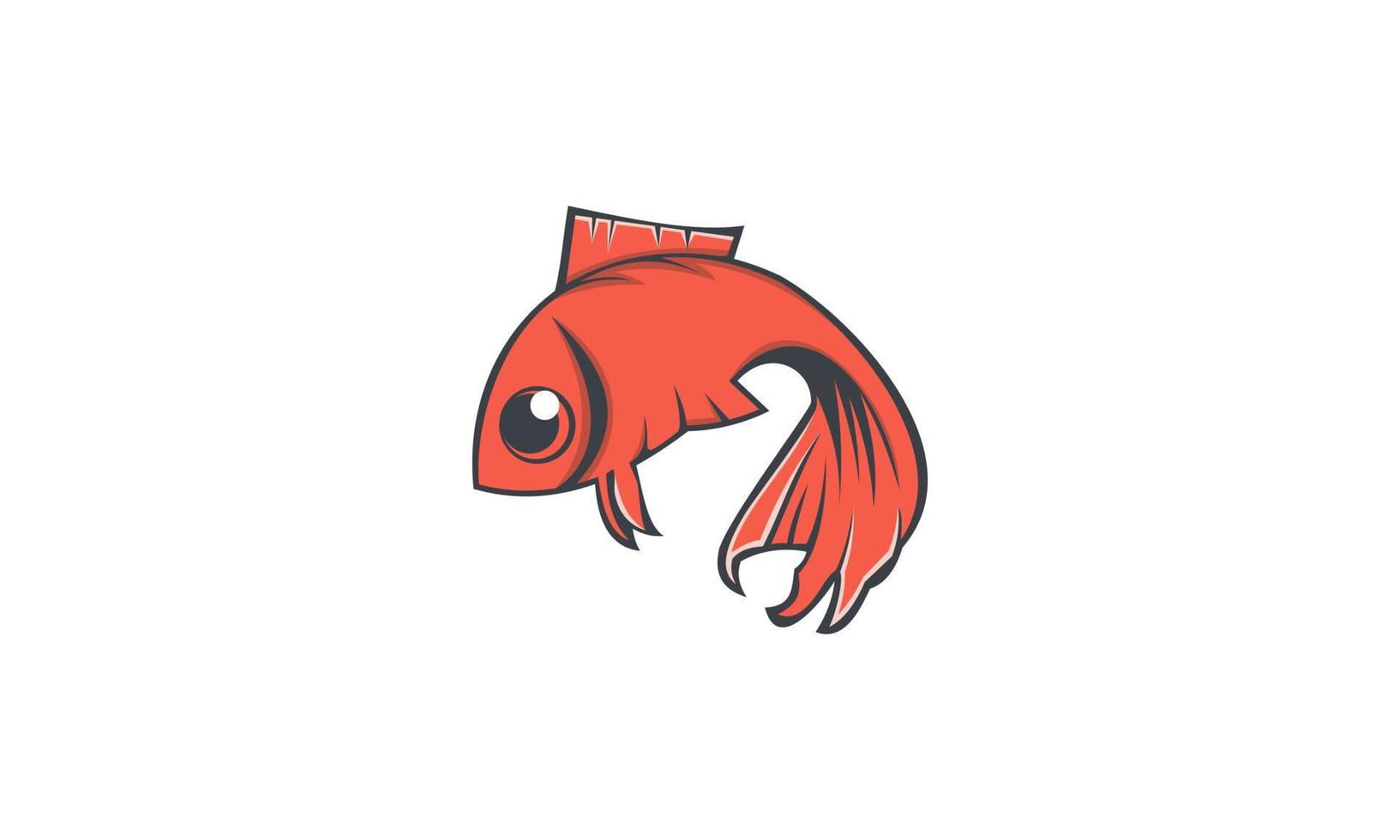 abstrakt illustration betta fisk esport maskot logotyp illustration vektor