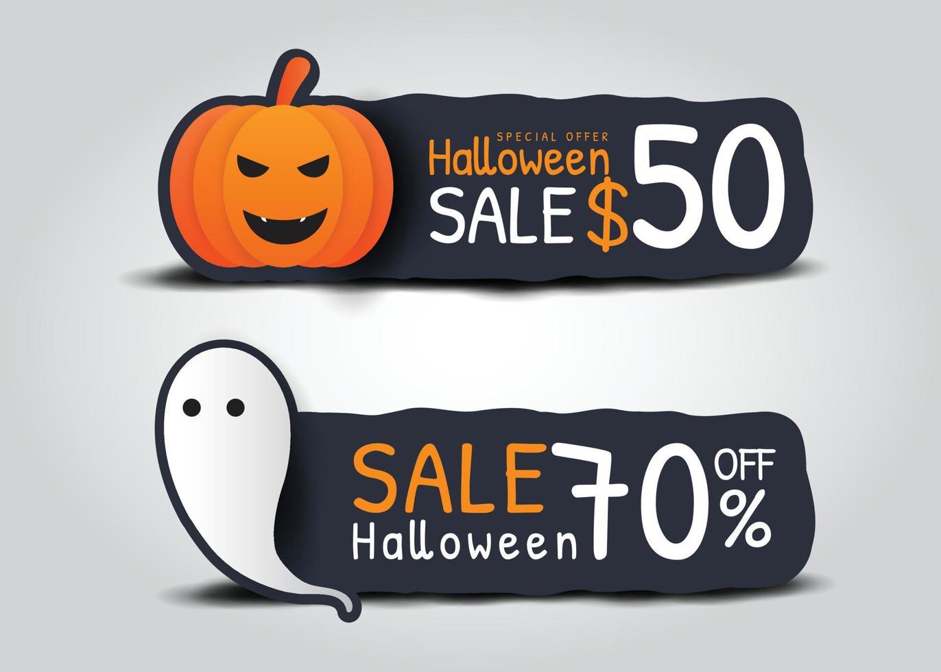 halloween försäljning banner marknadsföring vektor illustration