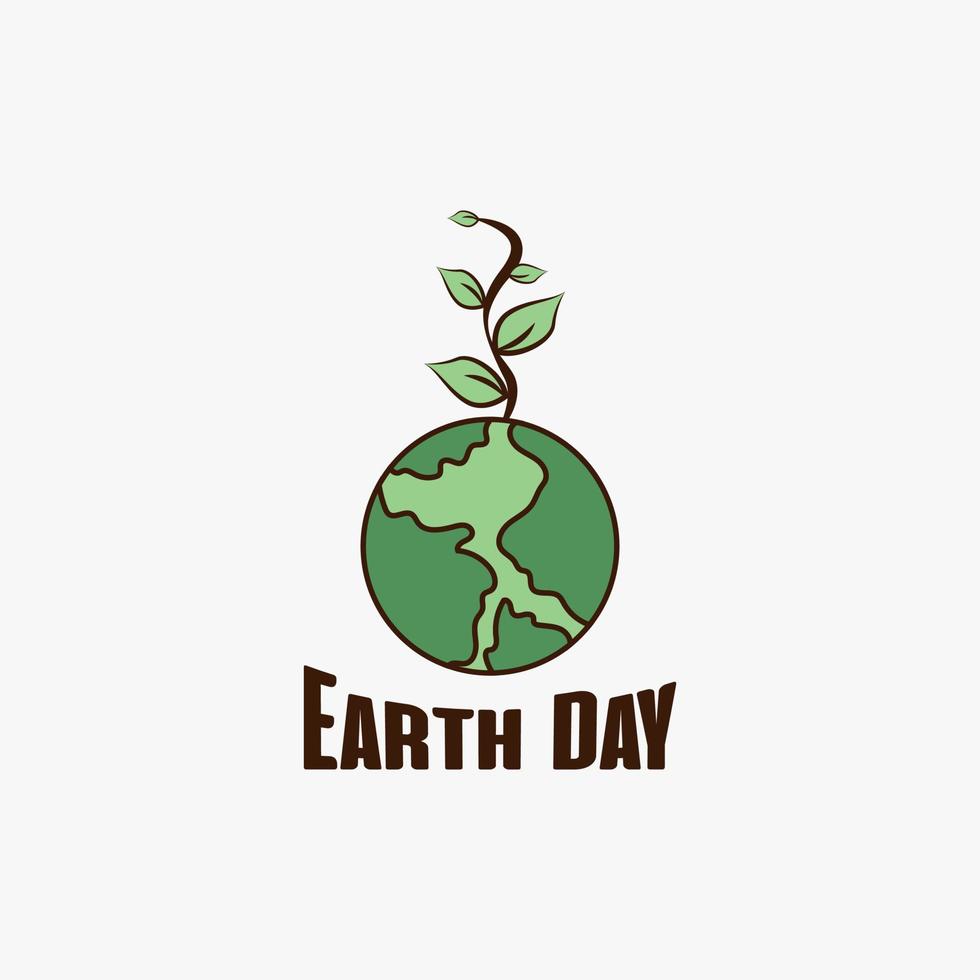 Logo zum Welttag der Erde vektor