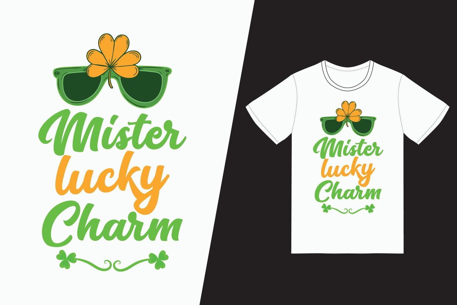 mister lucky charm t-shirt vektor