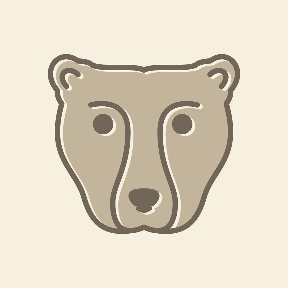Tierkopf Bär Grizzly Logo Symbol Symbol Vektorgrafik Design Illustration vektor
