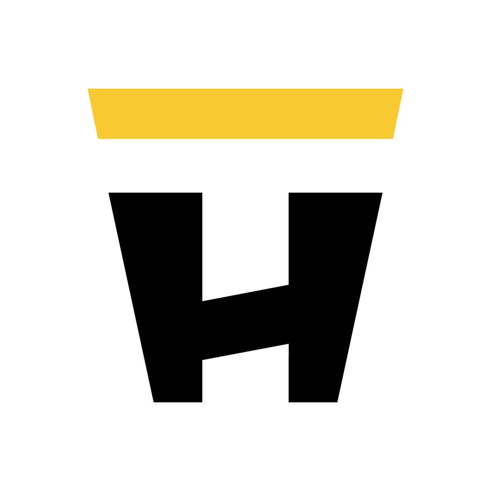 buchstabe th oder anfängliches ht modernes logo-design vektor