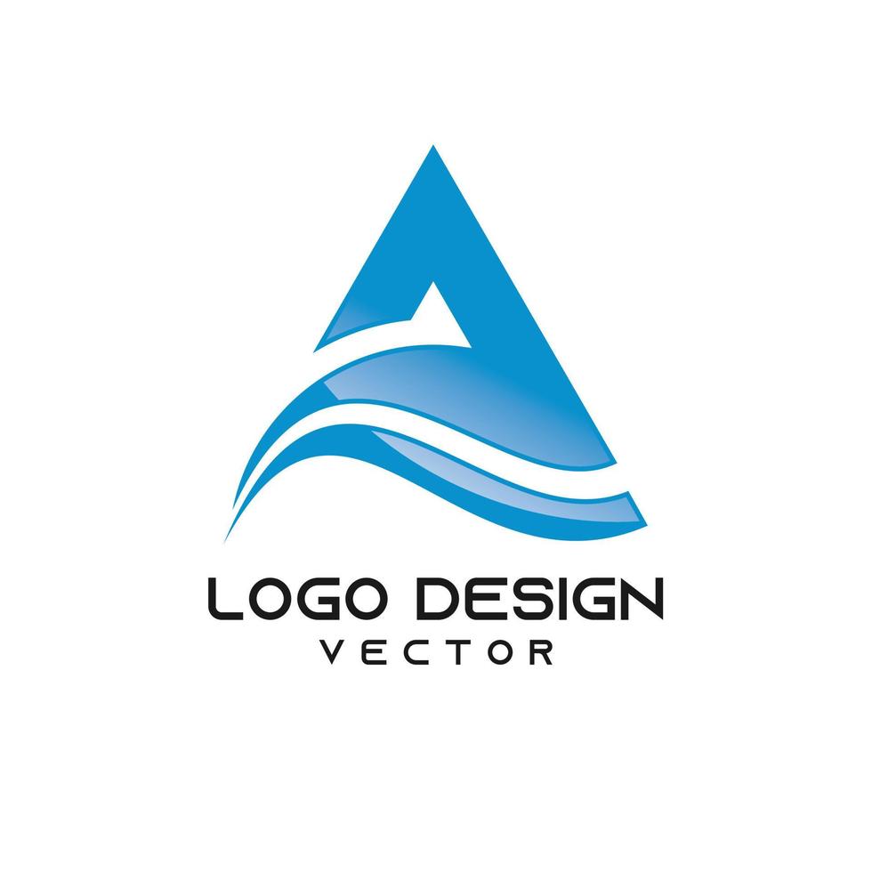 abstrakt en bokstav alfabetet logotyp design vektor
