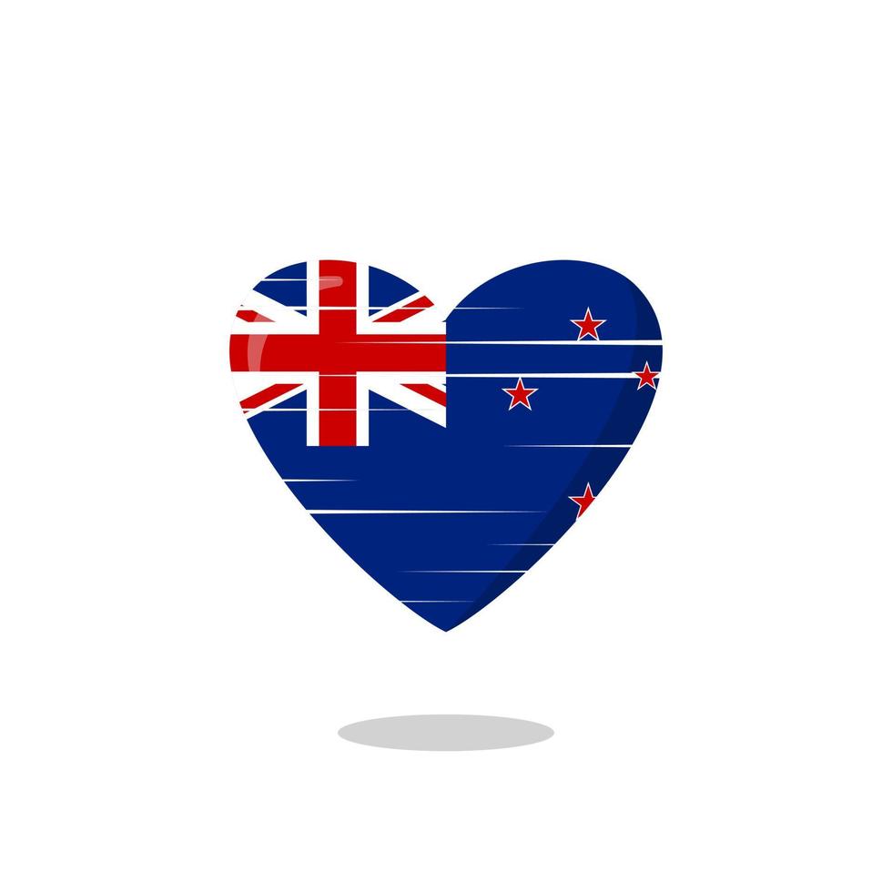 Nya Zeeland flagga formad kärlek illustration vektor