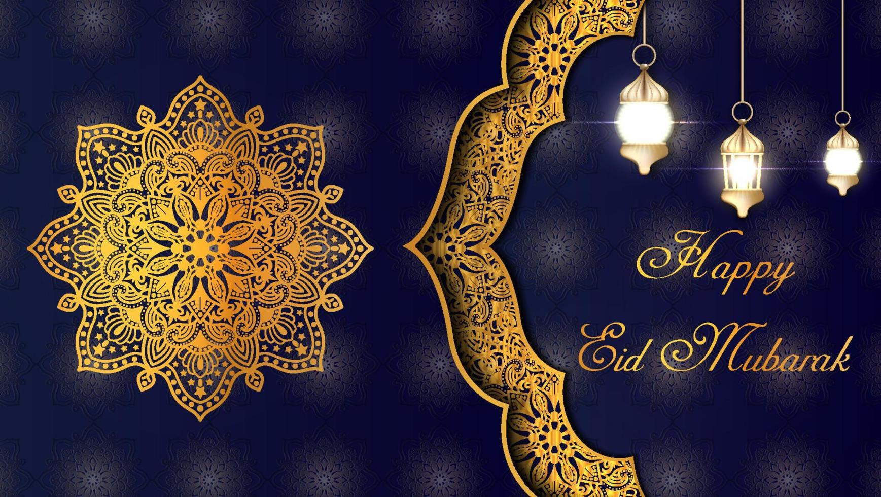 islamisk bakgrund med lyx mandala bakgrund med gyllene arabesque. lyxig prydnadsmandala design bakgrund i guldfärg vektor
