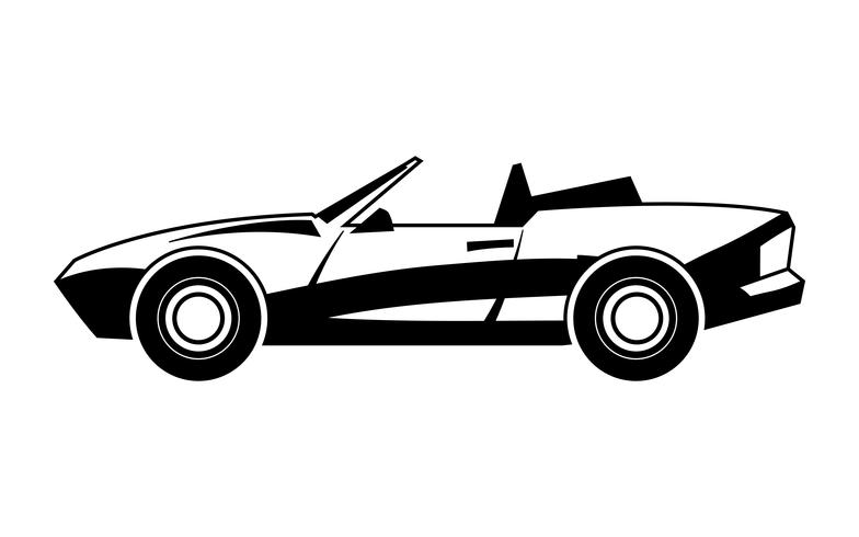 Stylized Cabriolet Sportbil vektor