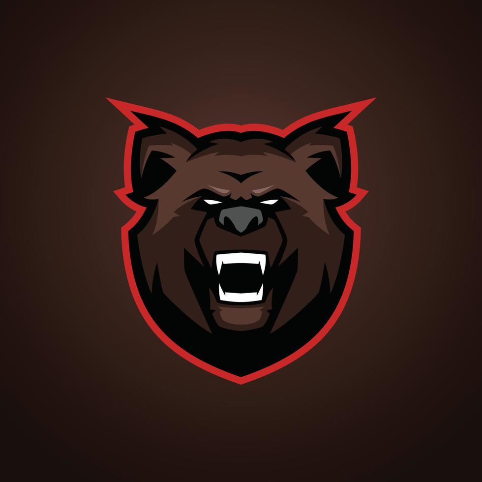 bear esports logotyp vektor