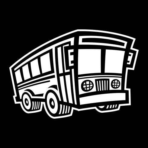 Stadtbus Transit Fahrzeug Vektor Icon