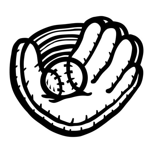 Baseballhandske vektor