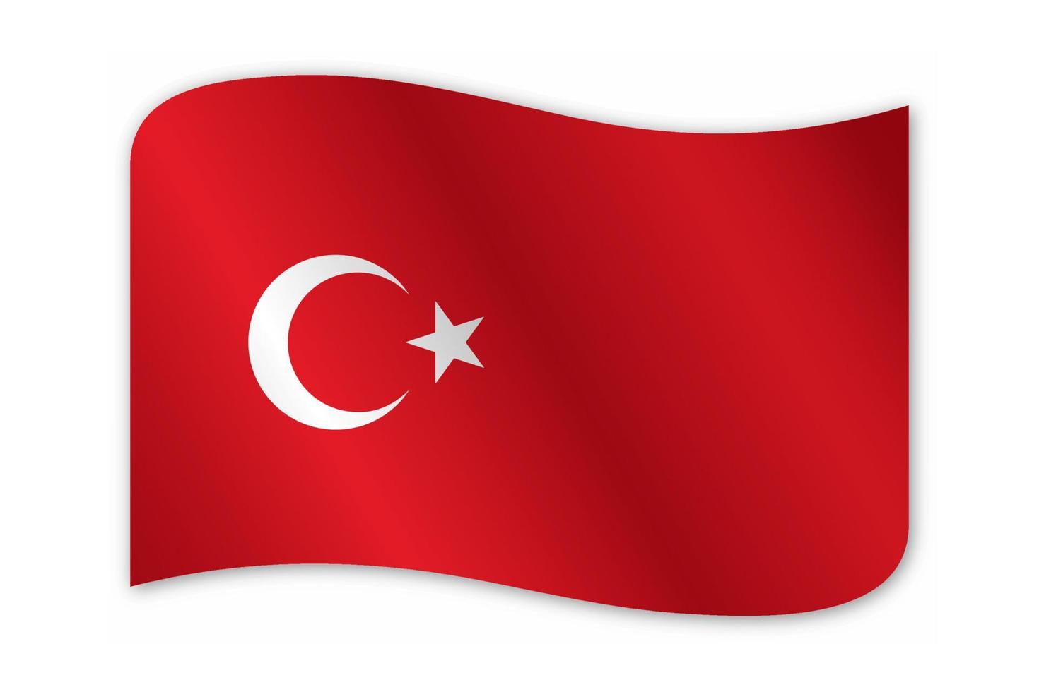 Vektordesign der türkischen Landesflagge vektor