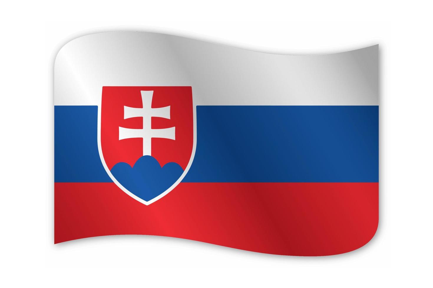 Vektordesign der slowakischen Landesflagge vektor