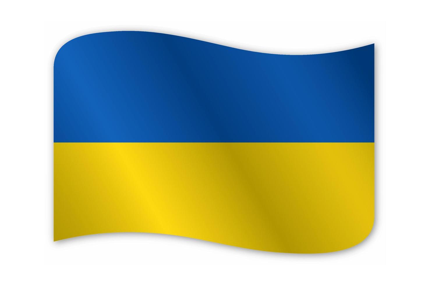 Vektordesign der ukrainischen Landesflagge vektor