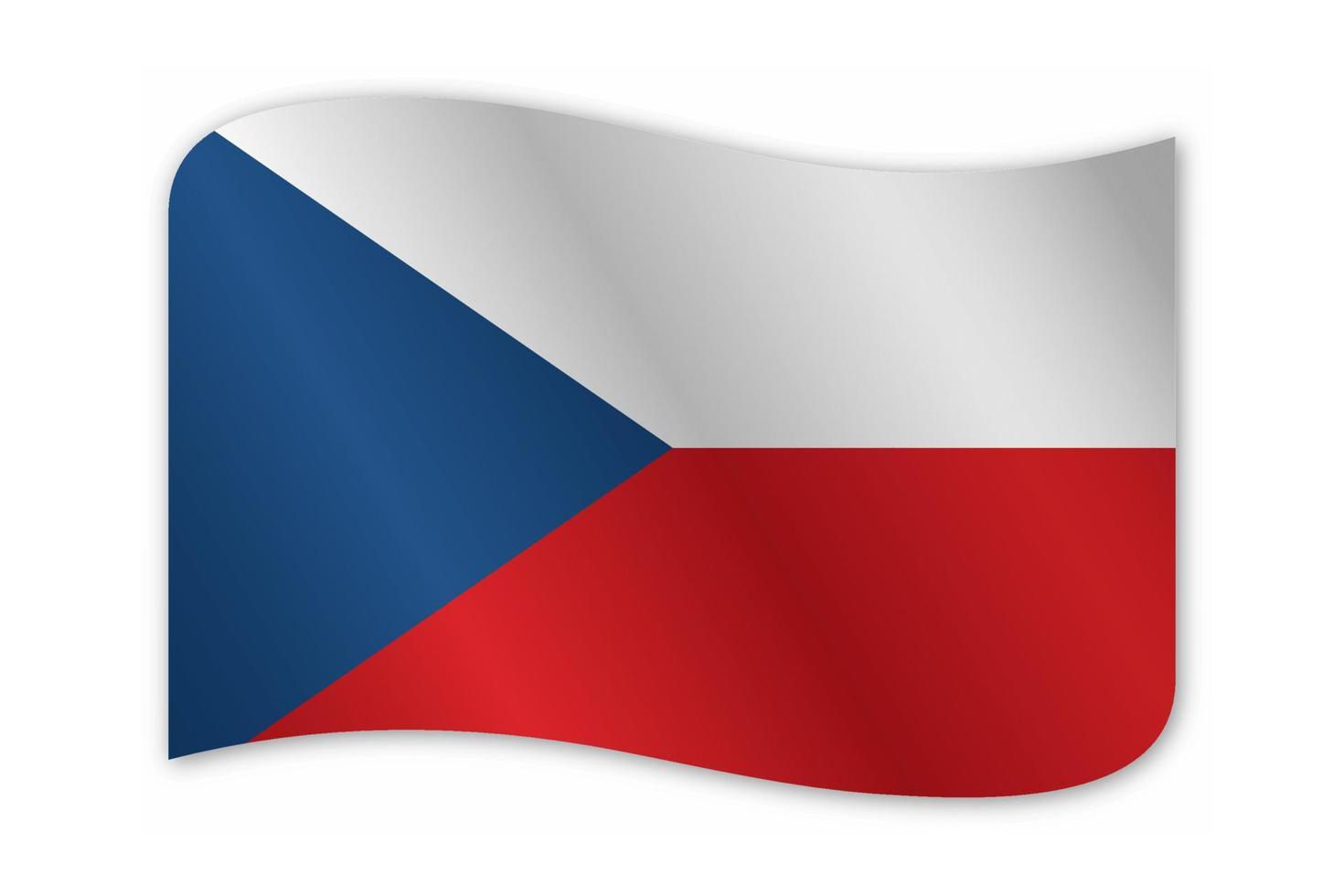 Vektordesign der Landesflagge der Tschechischen Republik vektor
