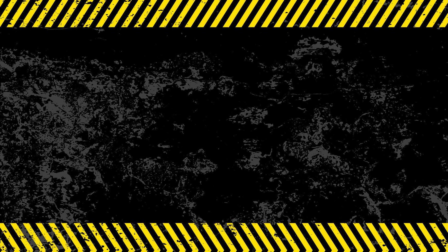 varning randig rektangulär bakgrund, gula och svarta ränder på diagonalen, en varning att vara försiktig. en grungy och sliten hazard stripes textur. vektor av potentiell fara mall tecken