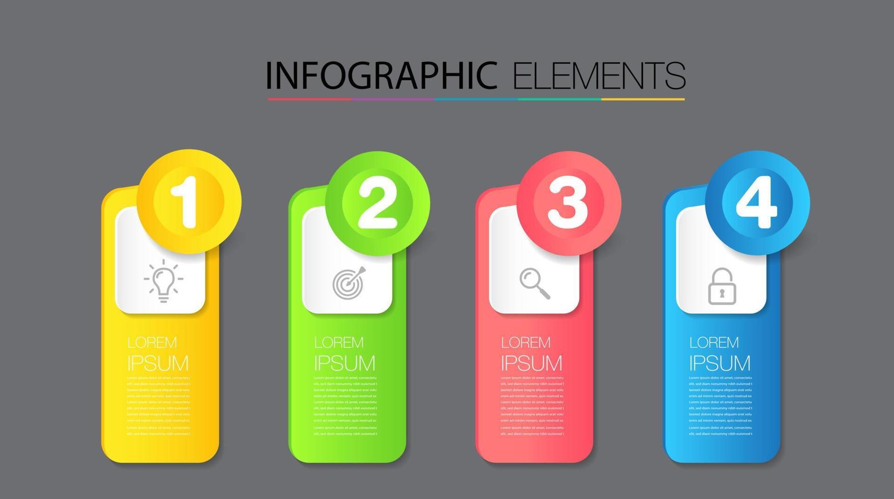 moderne Textfeld-Vorlage, Infografik-Banner vektor