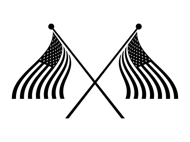 Amerikanska flaggor vektor