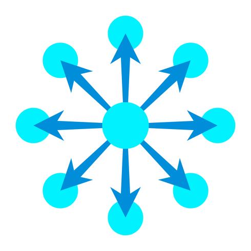 Nätverksdiagram Vector Icon