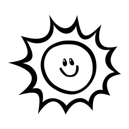 Tecknad Sun vektor