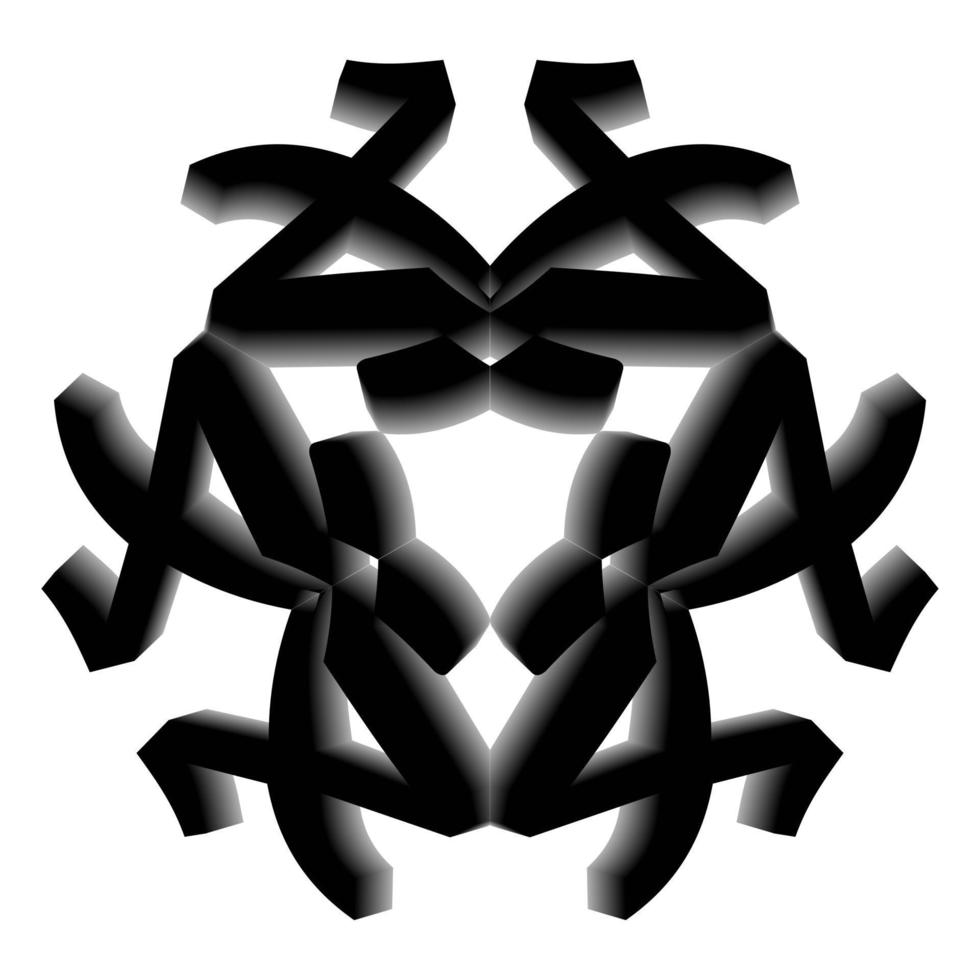3D abstraktes Logo. geeignet für Unternehmen, Hintergrund, T-Shirts usw. vektor