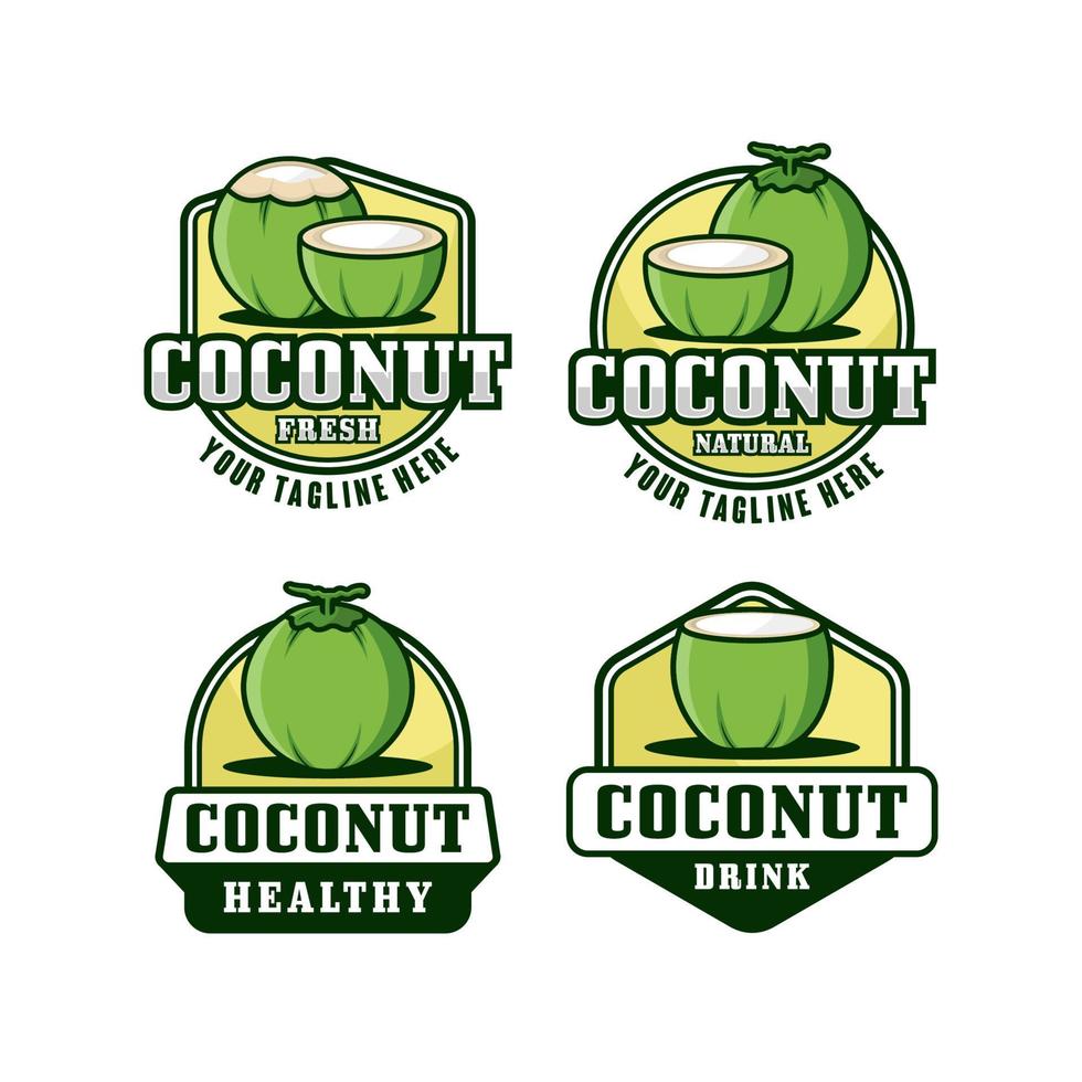 coconut fruit design logo collection.eps vektor